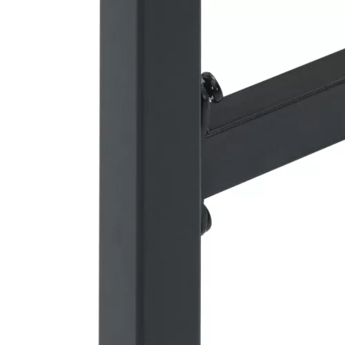  2 db fekete porszórt acél bárszék 38 x 38 x 80 cm