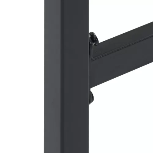  4 db fekete porszórt acél bárszék 38 x 38 x 80 cm