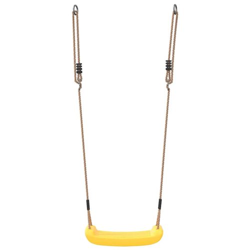  egyszemélyes sárga kültéri hinta gyerekeknek állítható kötéllel