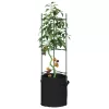  2 db acél és PP paradicsom ketrec növényzsákkal 116 cm