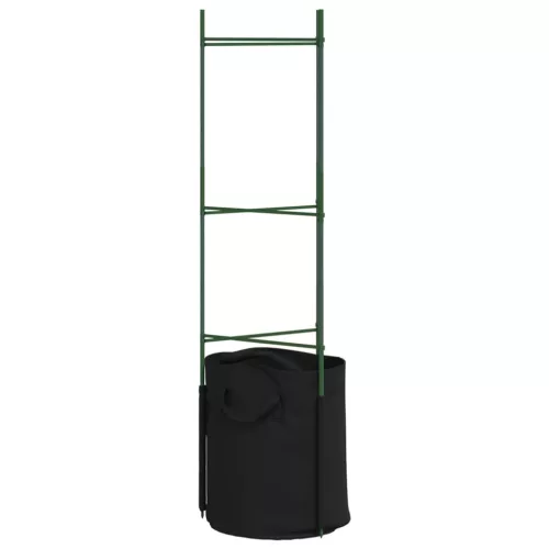  2 db acél és PP paradicsom ketrec növényzsákkal 116 cm