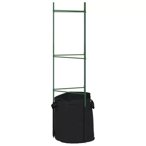  2 db acél és PP paradicsom ketrec növényzsákkal 116 cm