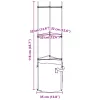  2 db acél és PP paradicsom ketrec növényzsákkal 116 cm