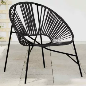  fekete polyrattan kerti tojás szék