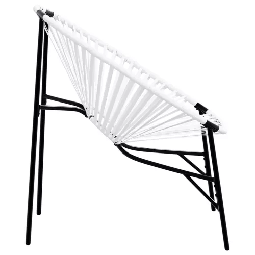  fekete fehér polyrattan kerti tojás szék
