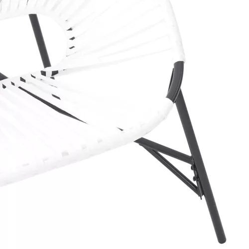  fekete fehér polyrattan kerti tojás szék