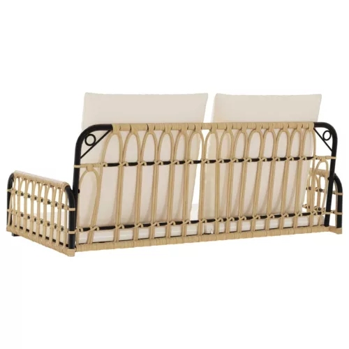  polirattan és acél hintapad párnákkal 105 x 58 x 38 cm