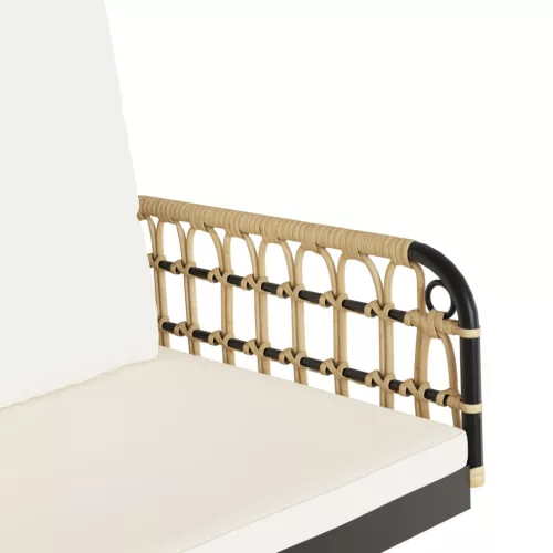  polirattan és acél hintapad párnákkal 105 x 58 x 38 cm