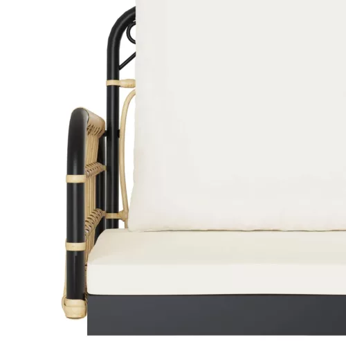  polirattan és acél hintapad párnákkal 105 x 58 x 38 cm