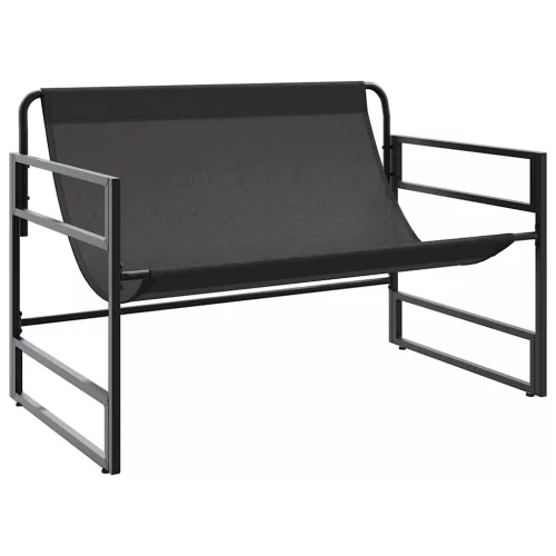  tópszínű acél kerti pad párnával 113 cm