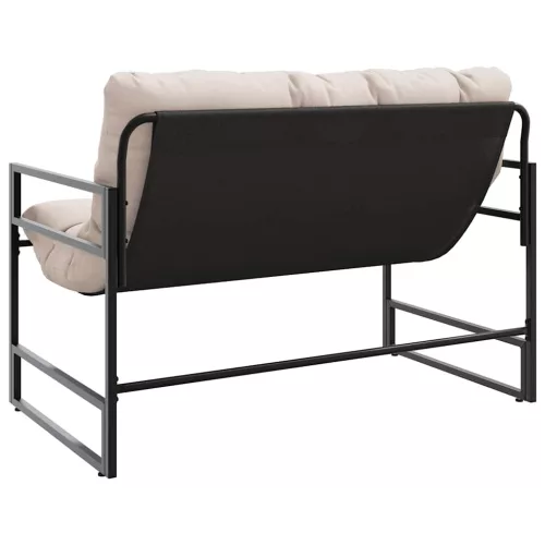  tópszínű acél kerti pad párnával 113 cm