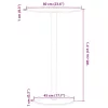  fekete acél kerek kerti asztal Ø60 x 105 cm