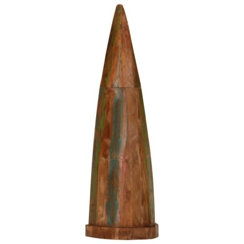  tömör újrahasznosított fa csónakszekrény 39 x 27 x 127 cm