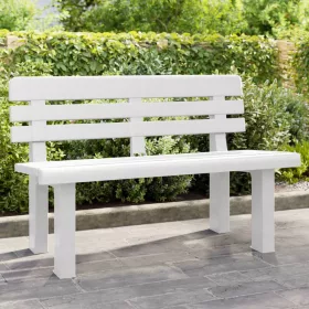  fehér polipropilén kerti pad 110 x 52 x 71 cm