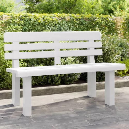  fehér polipropilén kerti pad 110 x 52 x 71 cm