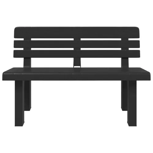  antracitszürke polipropilén kerti pad 110 x 52 x 71 cm