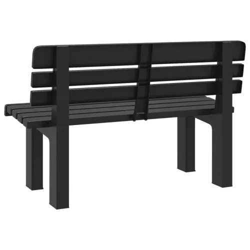  antracitszürke polipropilén kerti pad 110 x 52 x 71 cm