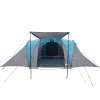  6 személyes kék vízálló kupolás családi sátor