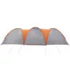  8 személyes szürke-narancssárga vízálló kupolás családi sátor