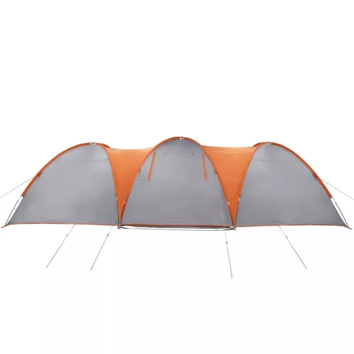  8 személyes szürke-narancssárga vízálló kupolás családi sátor
