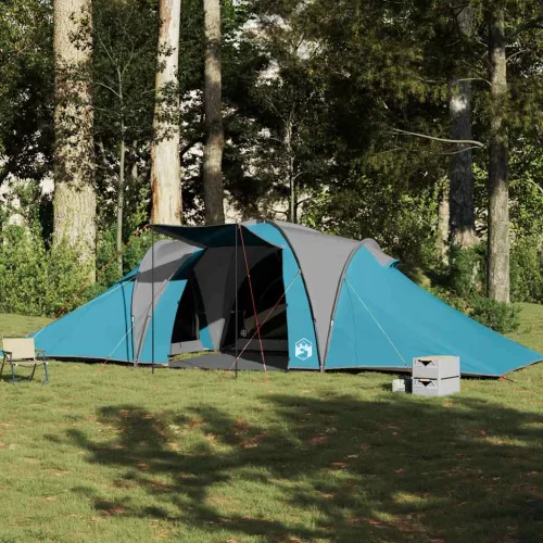 6 személyes kék vízálló kupolás családi sátor