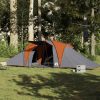  6 személyes szürke-narancssárga vízálló kupolás családi sátor