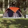  4 személyes szürke és narancssárga vízálló kupolás kempingsátor