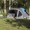  6 személyes kék vízálló alagút alakú családi sátor