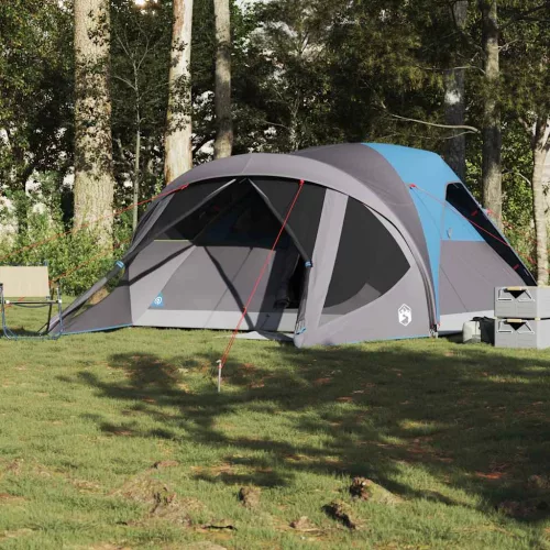  6 személyes kék vízálló alagút alakú családi sátor