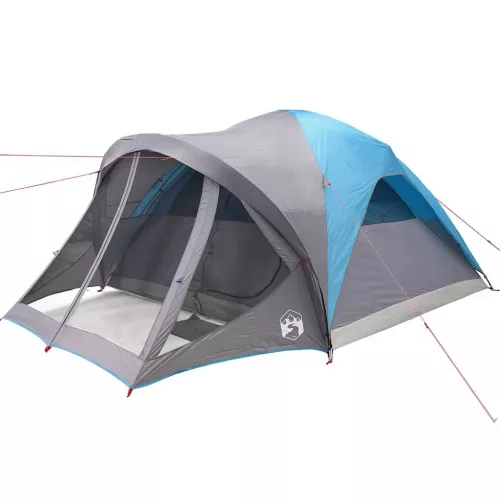  6 személyes kék vízálló alagút alakú családi sátor