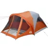  6 személyes szürke és narancssárga vízálló alagút családi sátor