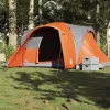  6 személyes szürke-narancssárga vízálló kupolás családi sátor