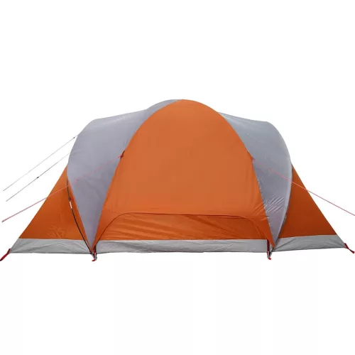  6 személyes szürke-narancssárga vízálló kupolás családi sátor