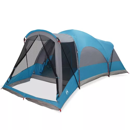  8 személyes kék vízálló alagút alakú családi sátor