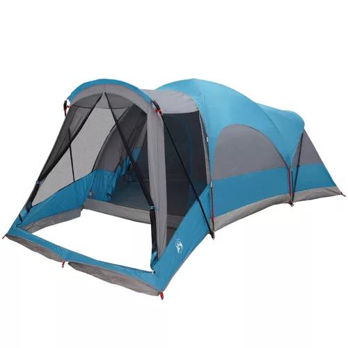  8 személyes kék vízálló alagút alakú családi sátor
