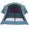  8 személyes kék vízálló alagút alakú családi sátor