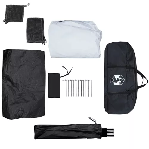  6 személyes fehér sötétítőszövet vízálló családi sátor kabin