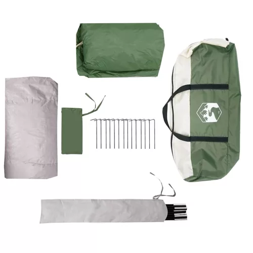  6 személyes zöld vízálló családi sátor Iglu