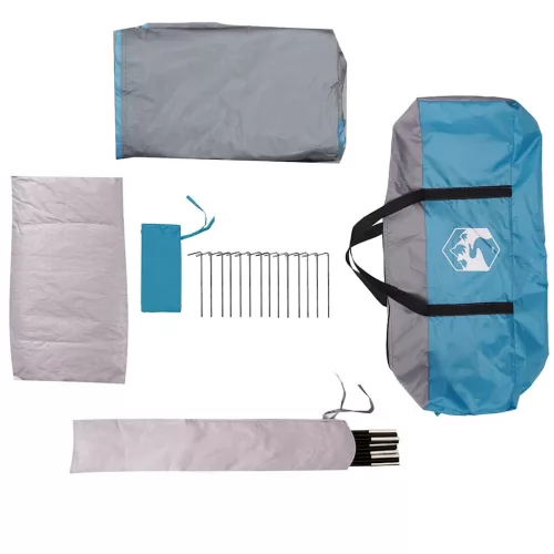  6 személyes kék vízálló családi sátor Iglu