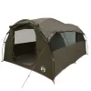 6 személyes barna vízálló alagút alakú családi sátor