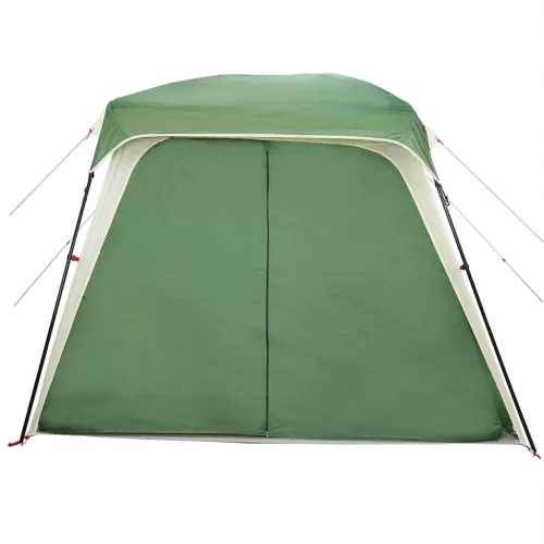  5 személyes zöld vízálló kemping sátor tornáccal kupolával
