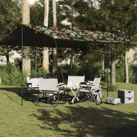  terepszínű vízálló kempingponyva 451x420 cm