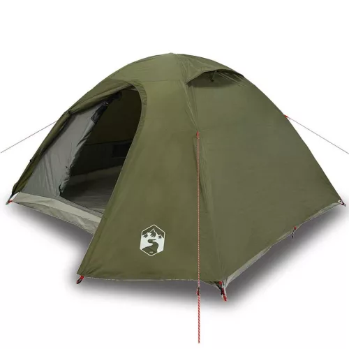  4 személyes olívazöld vízálló kupola kempingsátor