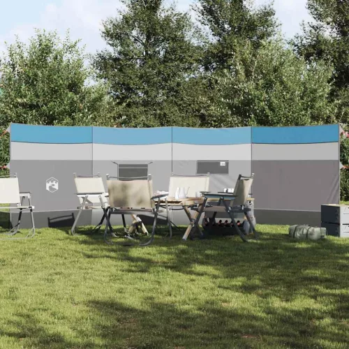  kék vízálló szélfogó kempingponyva 510x153 cm