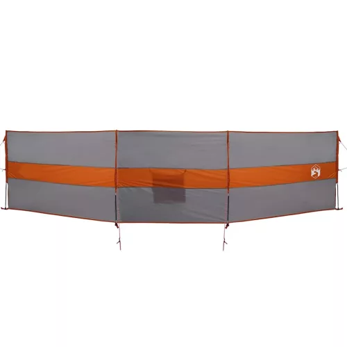  szürke és narancs vízálló szélfogó kempingponyva 490x123 cm