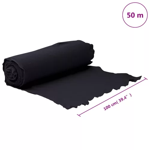  fekete poliészter szál geotextília talajtakaró 1 x 50 m