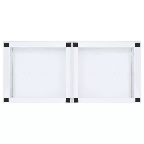  fehér dupla mosógéptartó állvány kihúzható polcokkal