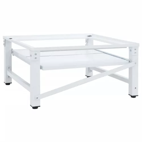  fehér mosógéptartó állvány kihúzható polccal