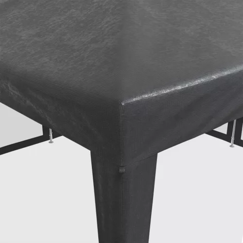  antracitszürke HDPE rendezvénysátor 8 hálós oldalfallal 4 x 4 m