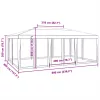  fehér HDPE rendezvénysátor 10 hálós oldalfallal 6 x 4 m